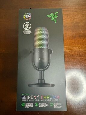Razer Seiren V3 Chroma microphone with RGB lighting that reacts to stream events